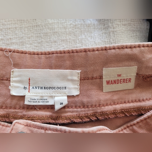 Anthropologie Peach/mauve cargo pants, Wanderer style, size 28 - Picture 3 of 4